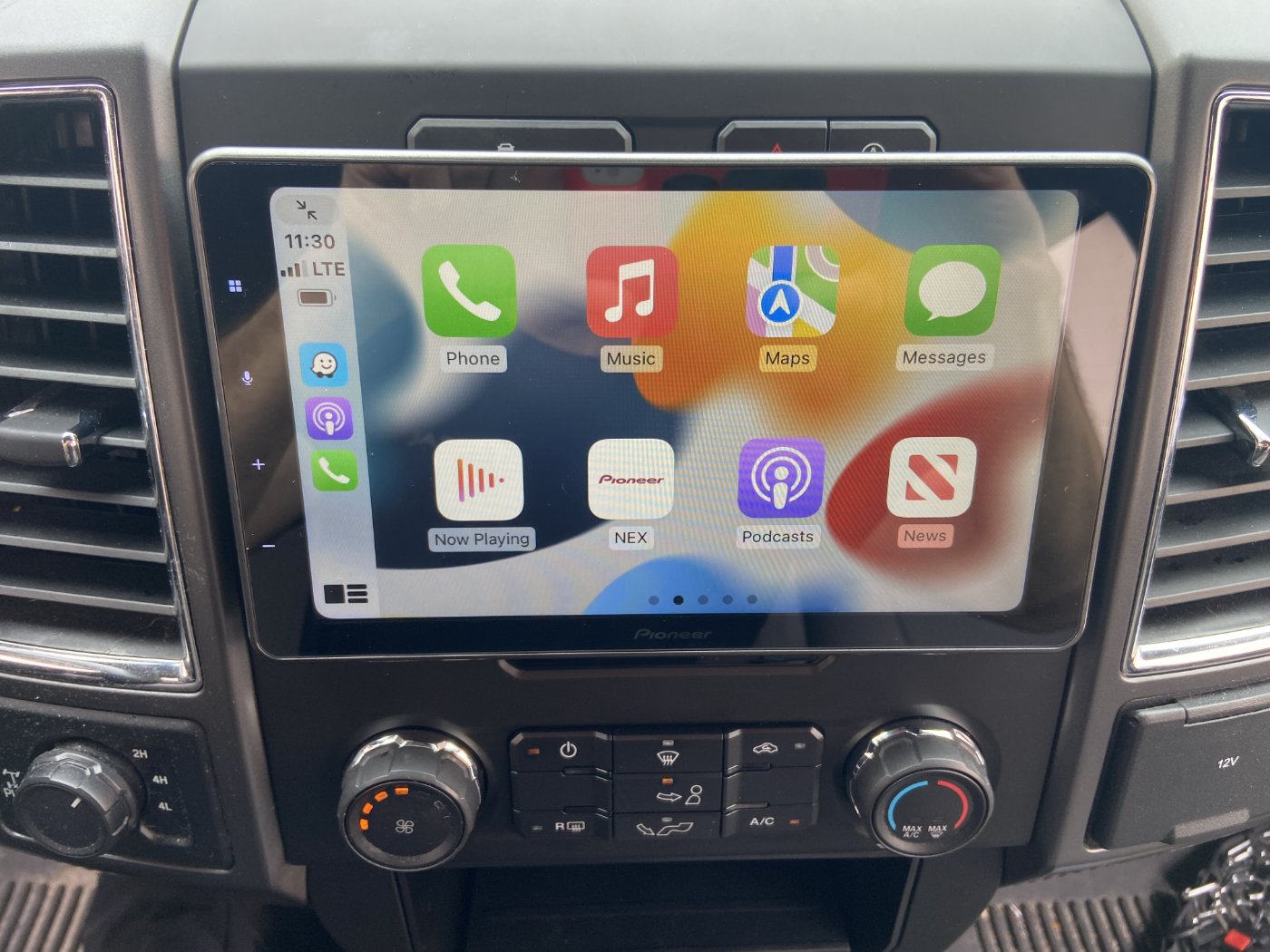 Floating 9″ Pioneer — mounted as flush as possible
